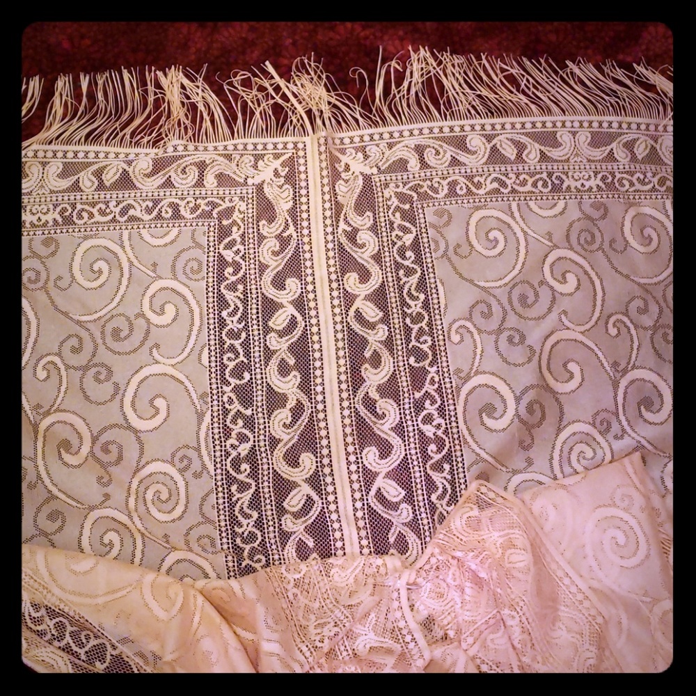 Pale pink lace Shawl